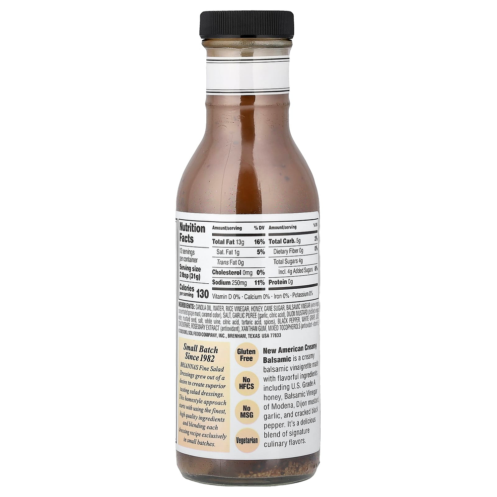 Briannas, Новая американская кремовая бальзамическая заправка, 355 мл (12 жидк. унц.)