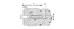Дюбель рамный нейлоновый, в комплекте с оцинкованным шурупом, шестигранная головка, 10 x 135 мм, 50 шт, ЗУБР Профессионал