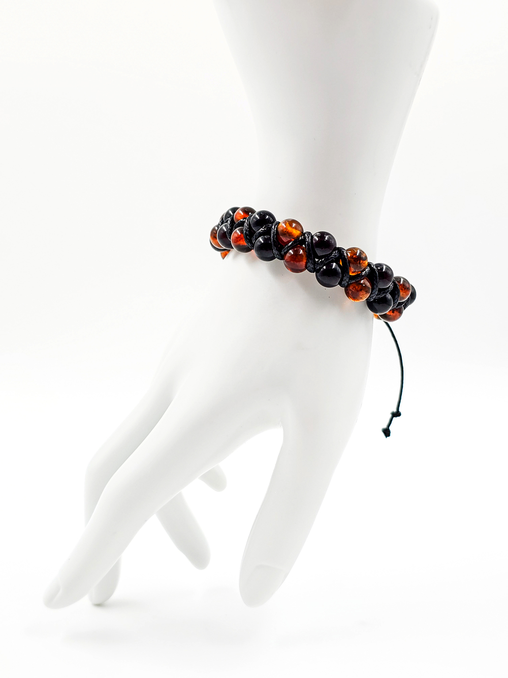 Браслет женский на руку. Янтарь натуральный формованный