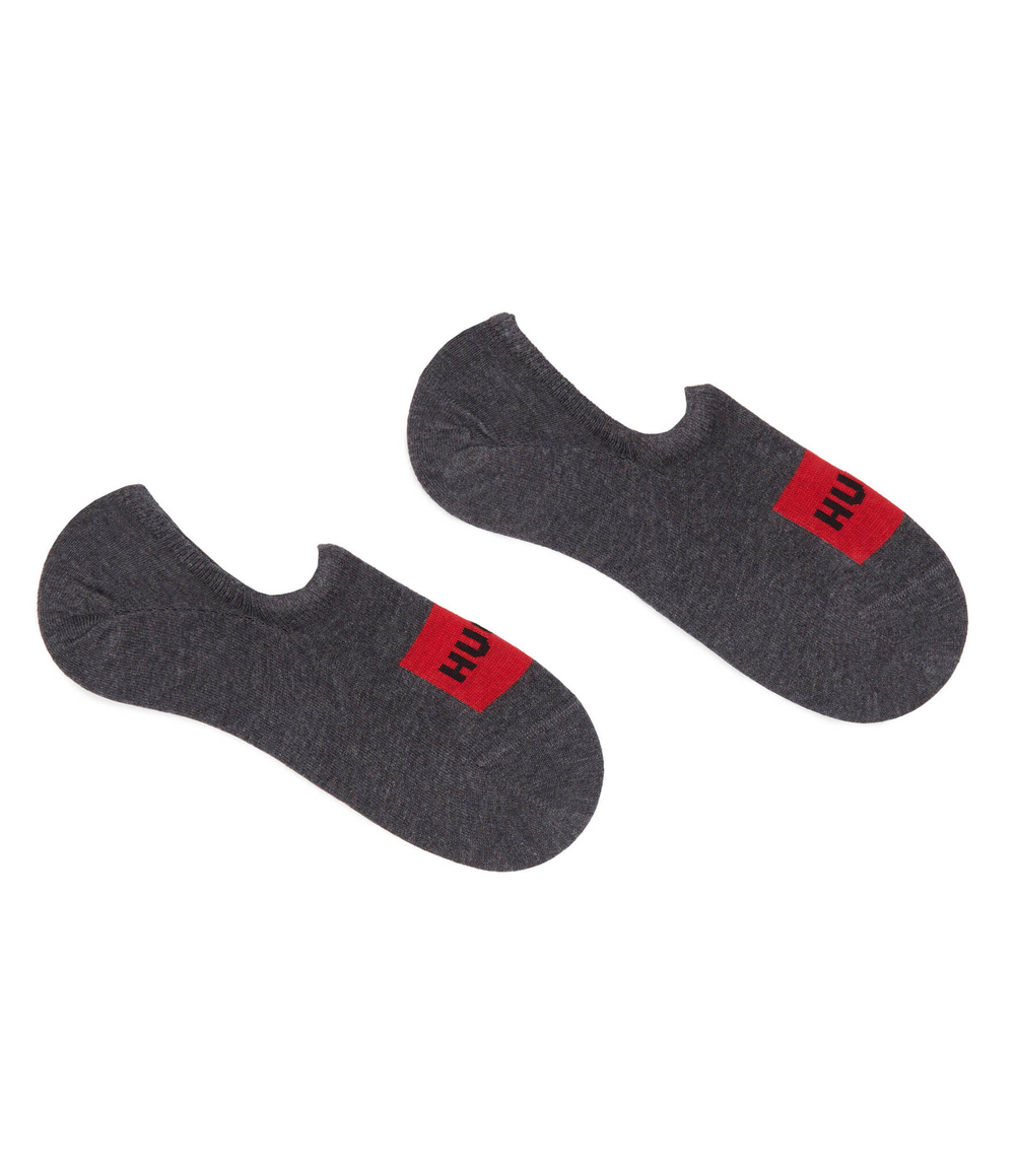 носки/stopki 2-pack 2p lowcut label col Hugo Bodywear - графитовый(50468117)