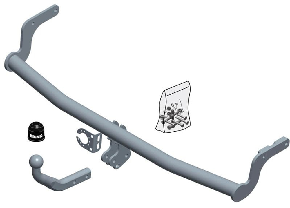 Фаркоп Brink (Thule) 633300 для KIA RIO 16-(паспорт и сертификат в комплекте)(без электрики)