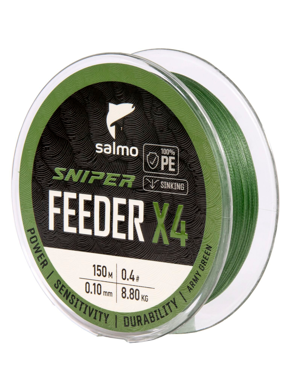 Шнур плетёный Salmo Sniper х4 FEEDER BRAID Army Green 150/010