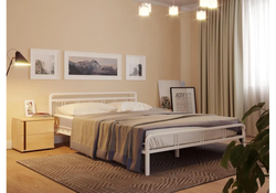 Полутораспальная кровать Рейк 140х200 белая