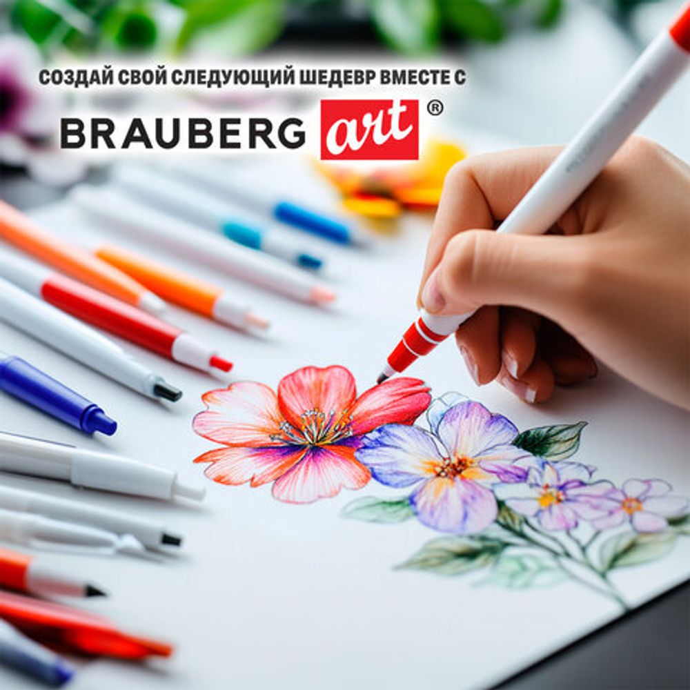 Альбом для маркеров 120 г/м2, 190х270 мм, 40 листов, склейка, BRAUBERG ART PREMIERE, "Удивительный пейзаж", 115096