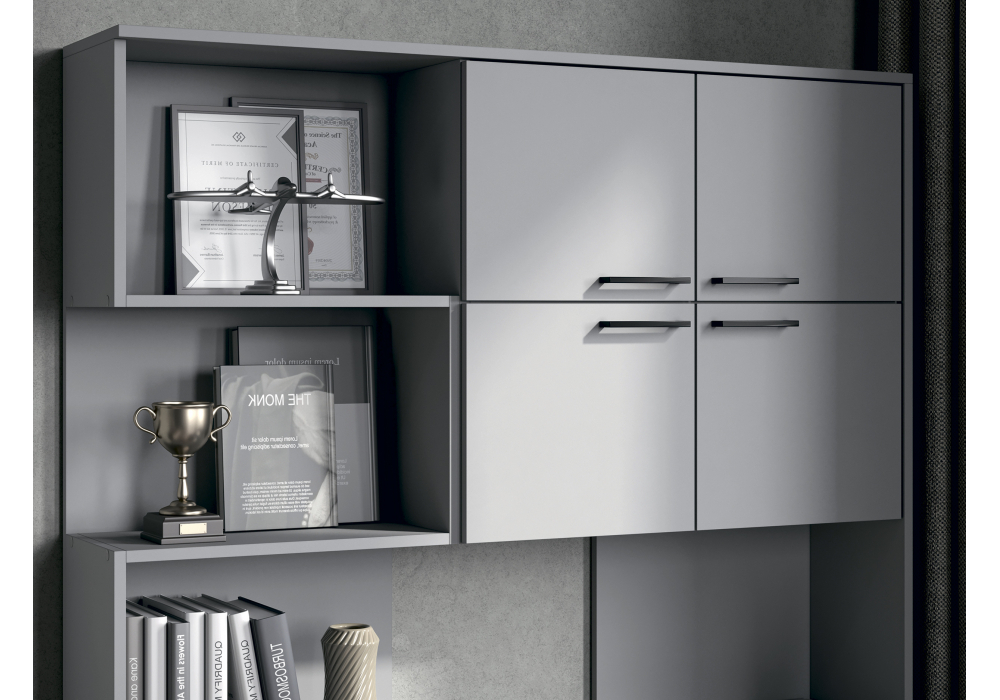 Компьютерный стол Woodville Эльброни правый шиншилла серая