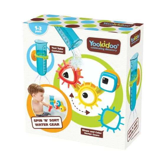 Игрушка для ванны Yookidoo Разноцветные шестеренки