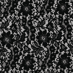 Хлопково-вискозное кордовое кружево чёрного цвета