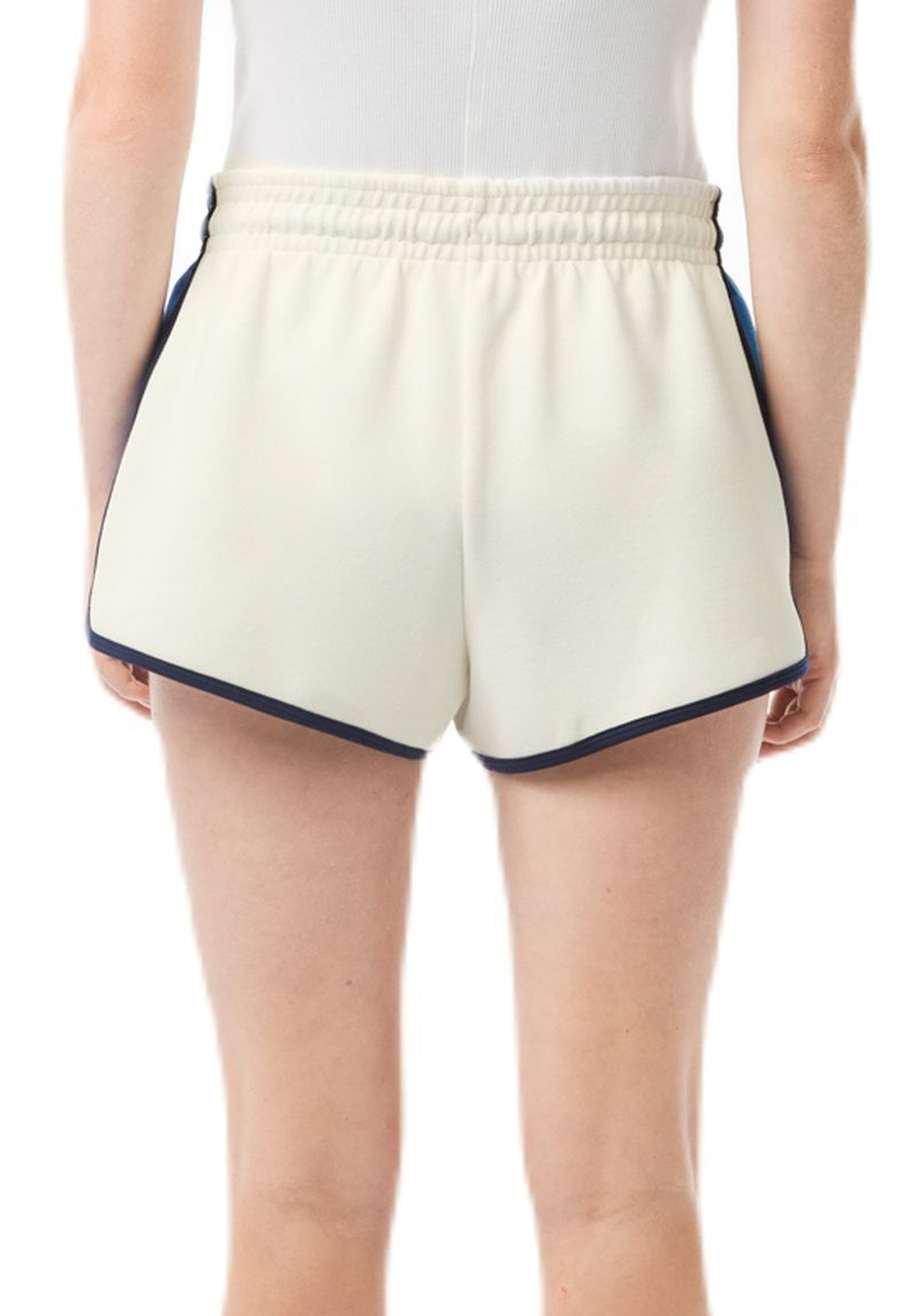Женские теннисные шорты Lacoste Contrast Seam Piqu_ Shorts - White