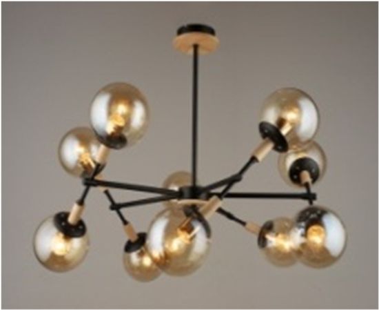 4900/10 BK+WOOD (1) Люстра (RL)