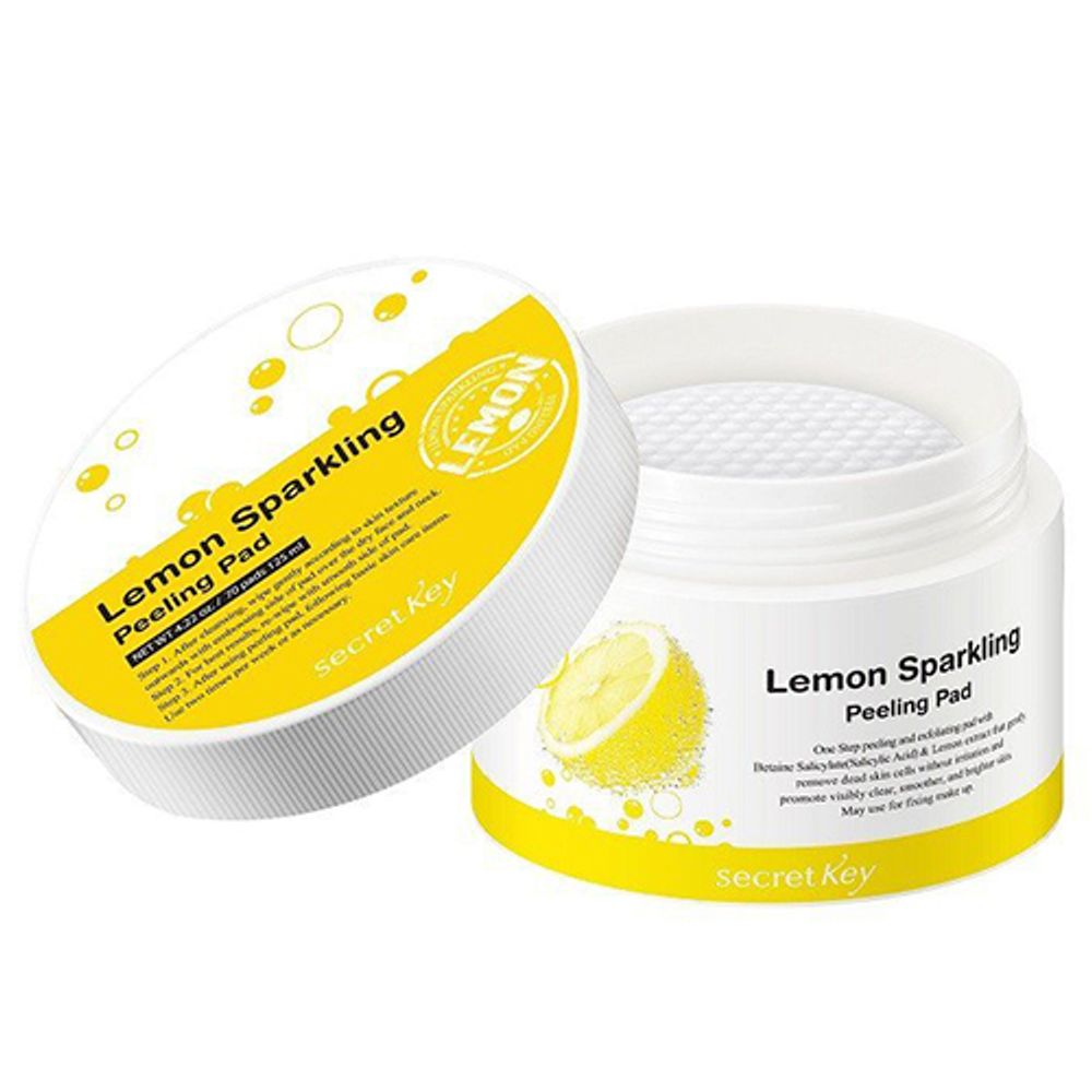 Secret Key Диски ватные для очищения - Lemon sparkling peeling pad, 70шт