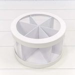 Коробка сборная 25х15 см с окошком (Белый)