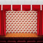 Занавес "9 МАЯ - 5", габардин, Россия.