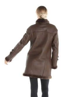 Дубленка женская натуральная Турция длинная