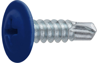 Саморез 4.2х16 мм с прессшайбой, цинк, со сверлом, RAL 5002 (400 шт в карт. уп.) STARFIX
