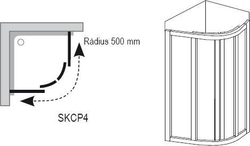 Душевой уголок Ravak Supernova SKCP4-90 Sabina белый+транспарент 31177V100Z1