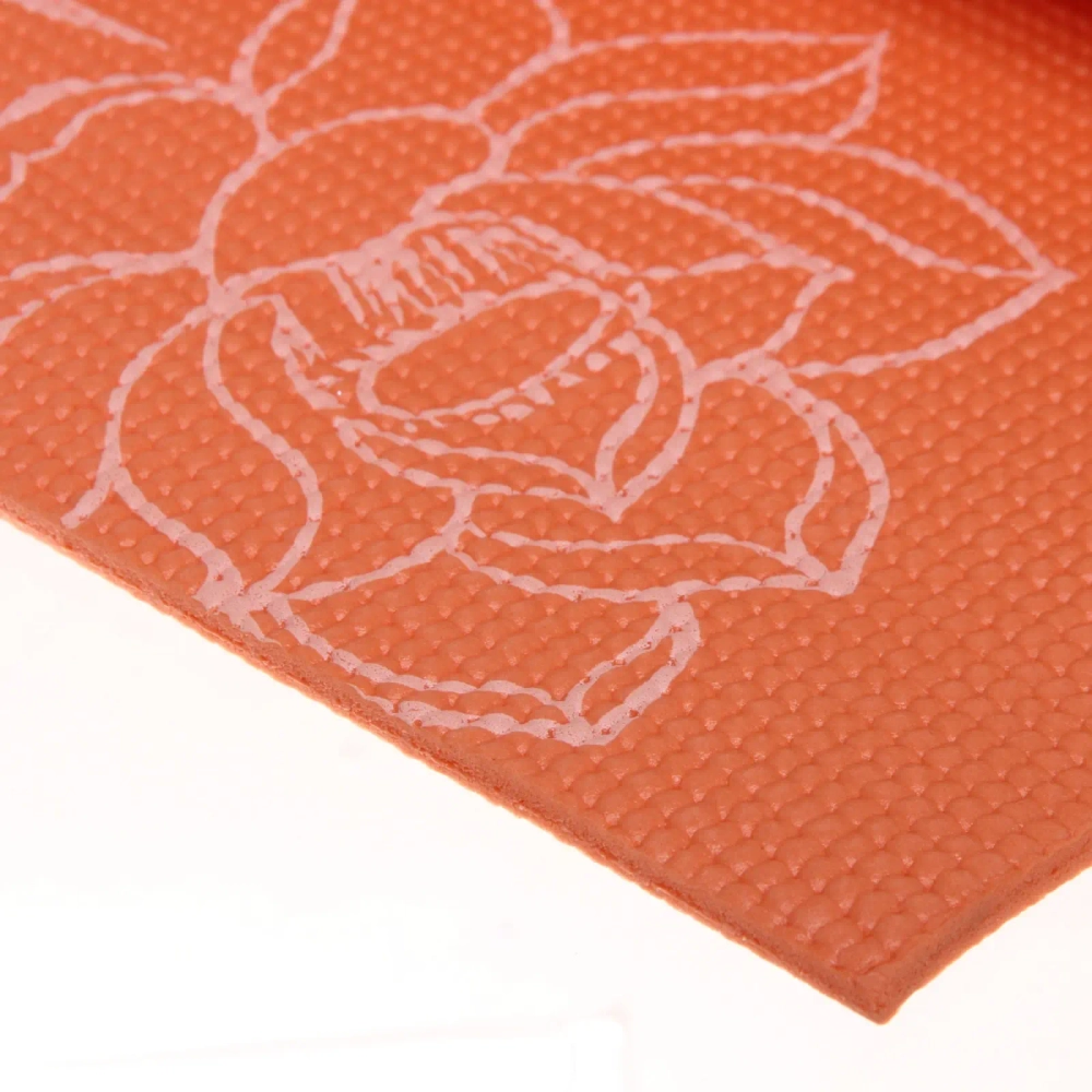 Коврик для йоги 6 мм 173х61 см «Цветущий сад» PVC, микс цветов