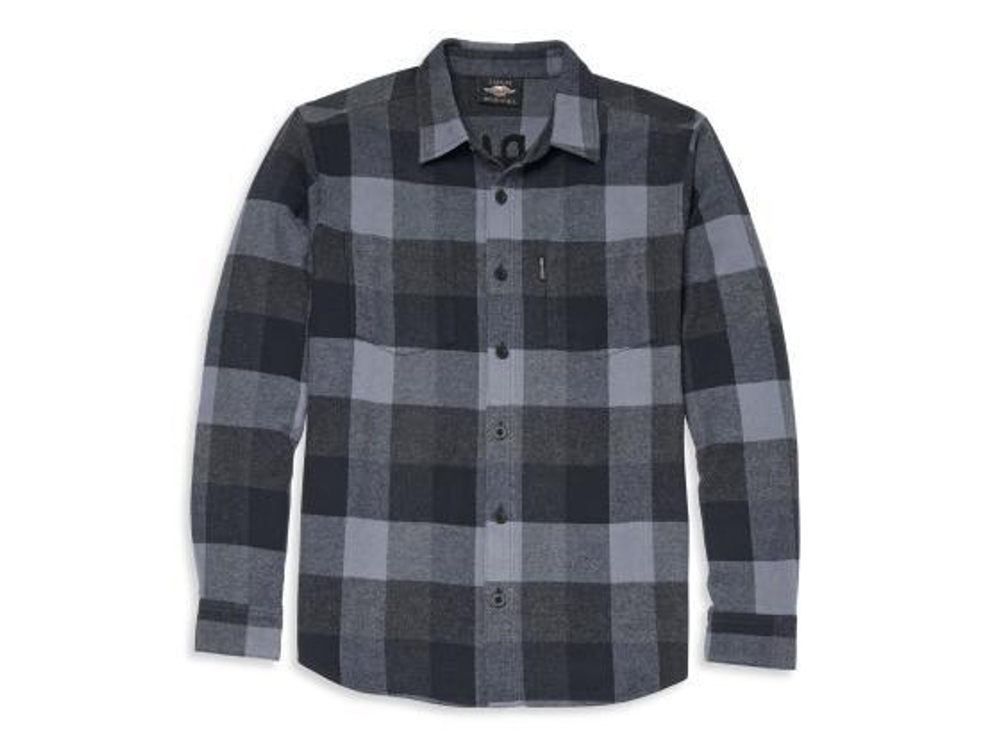 Рубашка Font Two Pocket Plaid Flannel Harley-Davidson