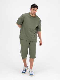 Костюм хлопковый с шортами. Хаки