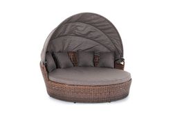 Стильяно, шезлонг Kоричневый, искусственный ротанг