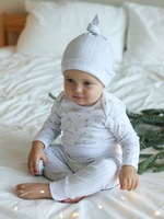 Набор из боди, штанишек и шапочки "Лесные звери", Белый