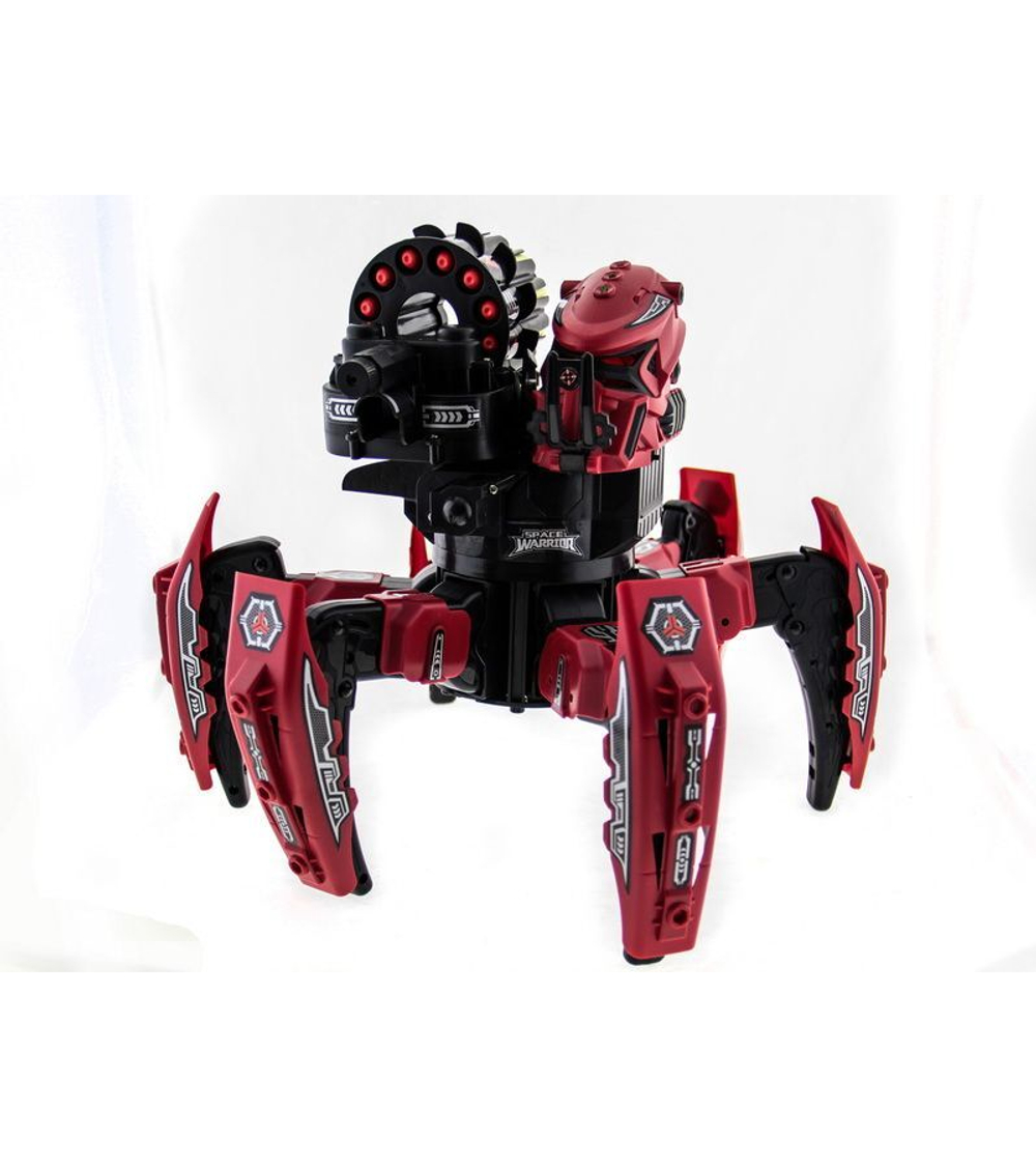 Р/У боевой робот-паук Space Warrior, лазер, ракеты, красный, Ni-Mh и З/У, 2.4G