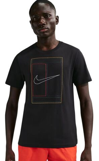 Мужская теннисная футболка Nike Court Heritage Tennis - black
