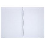 Тетрадь обложка пластик, А4 80 л., гребень мягкий (силиконовый), клетка, BRAUBERG, синий, 405356