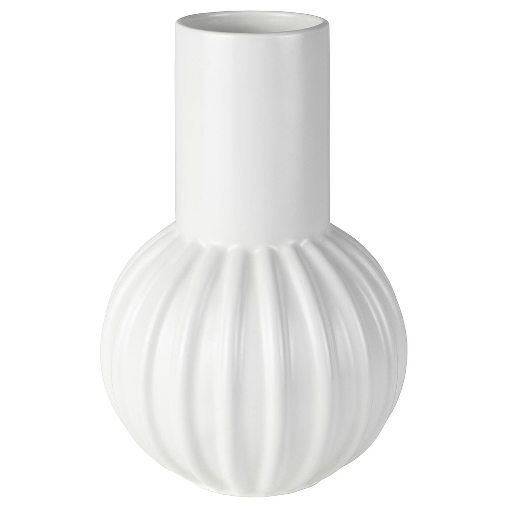 IKEA SKOGSTUNDRA  (ИКЕА СКОГСТУНДРА)  -  Ваза, белая, 27 см