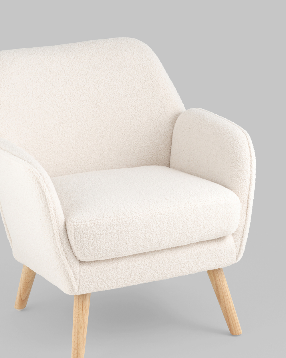 Кресло Ричи тедди белый