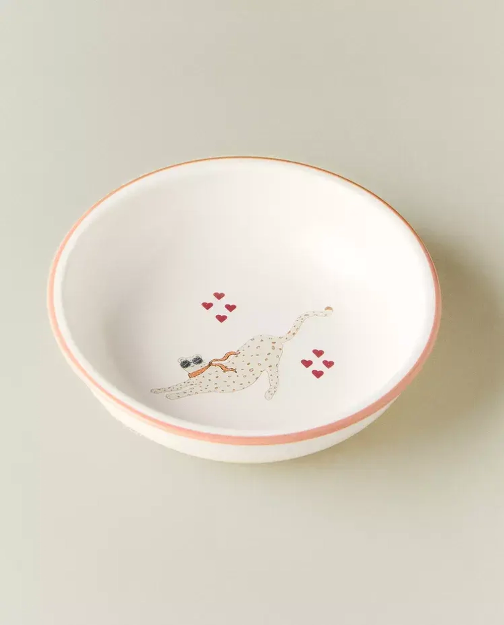 ZARA HOME ДЕТСКАЯ КЕРАМИЧЕСКАЯ ТАРЕЛКА "ГЕПАРД", РАЗНОЦВЕТНЫЙ