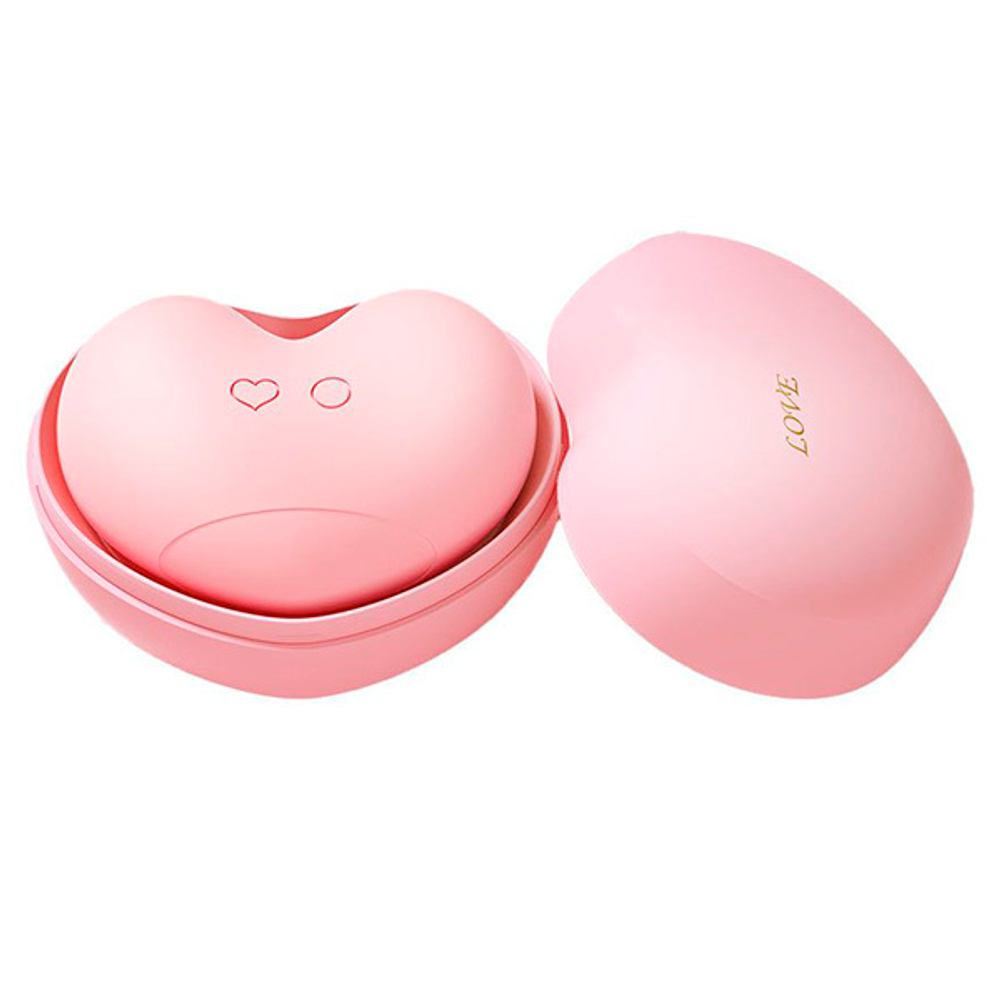 Розовый вакуумный стимулятор 9,8см в форме сердца BeYourLover Heart TW158