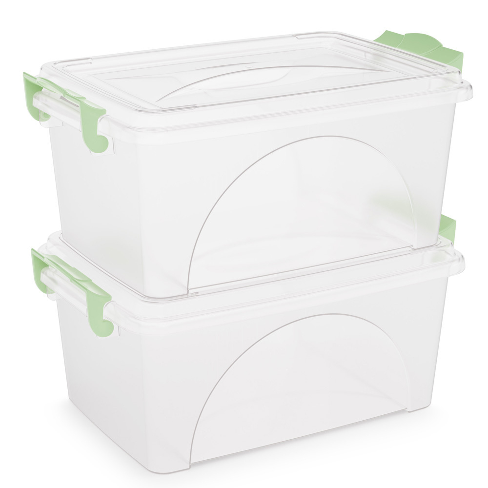 Контейнер 4,5л прямоугольный с ручками, прозрачный