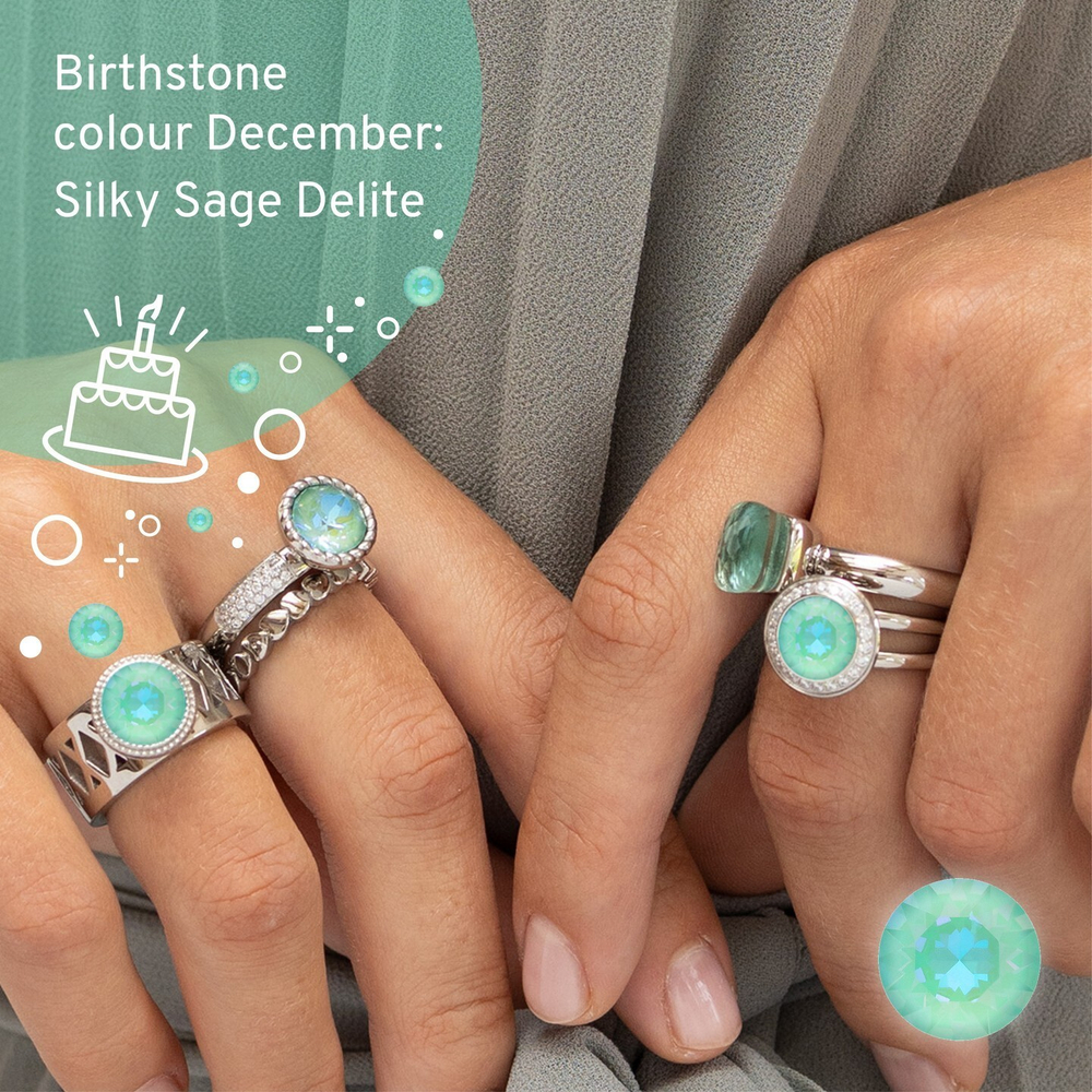 Серьги Qudo Creole TIVOLA small (S/P) Silky sage delite 310692