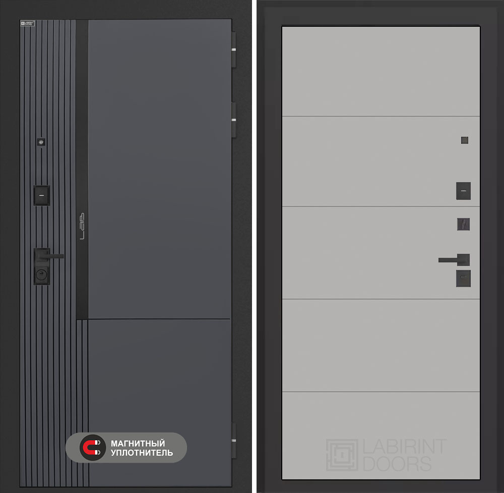Входная дверь Лабиринт Лаб 2 Про - 13 Грей софт