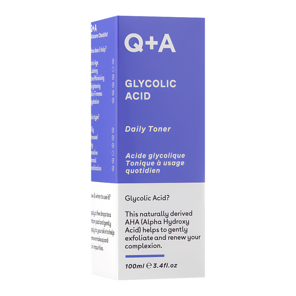 Очищающий тоник для лица с гликолевой кислотой Q+A Glycolic Acid Daily Toner, 100ml