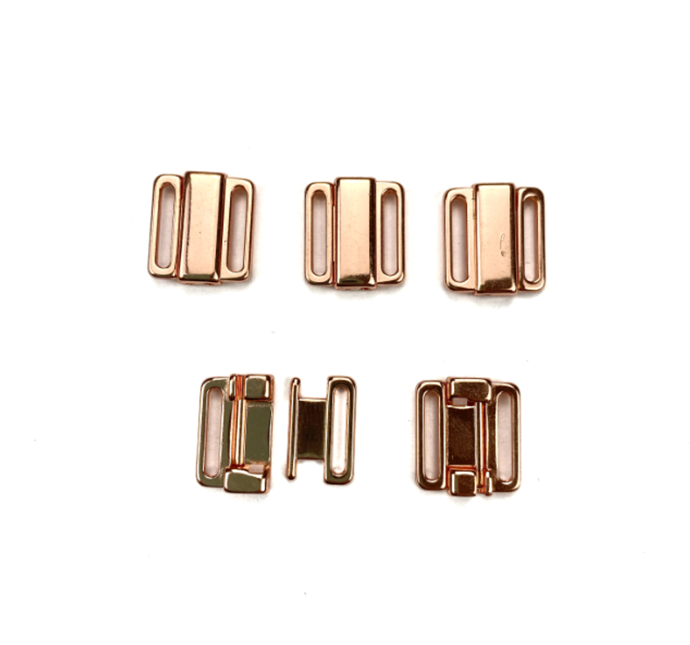 Застежка металл розовое золото 12 мм