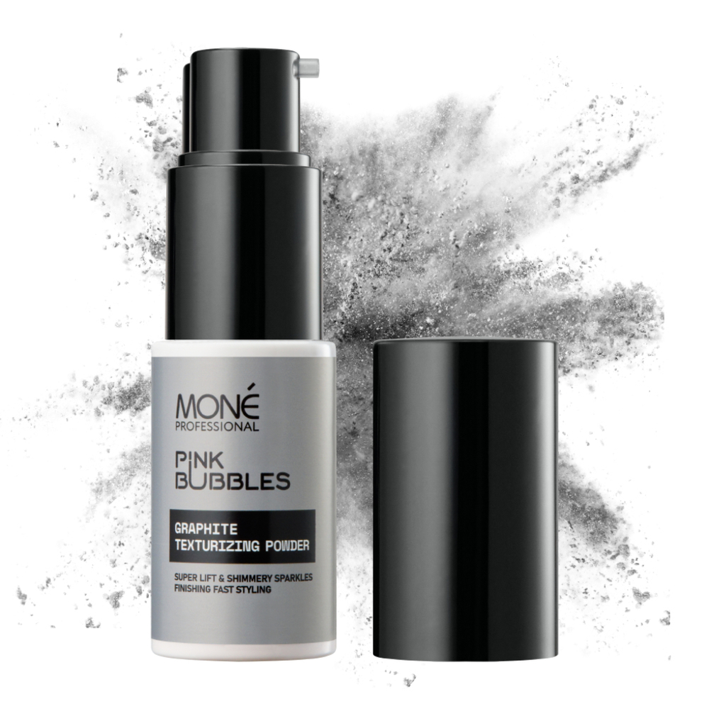 Пудра для создания объема и текстуры волос с эффектом мерцания Mone Professional GRAPHITE TEXTURIZING POWDER, 8 гр