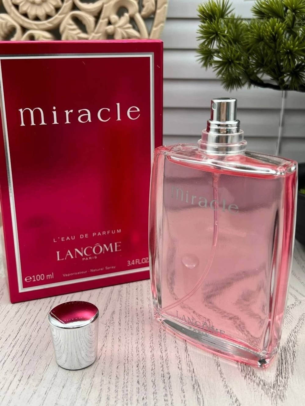 Lancome Miracle 100 мл EDP (Коробка парфюма без слюды, парфюм новый, распаковка для фото)
