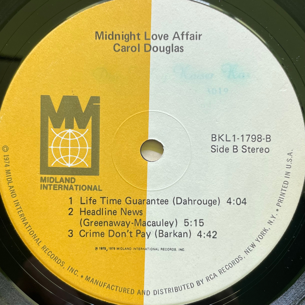 Carol Douglas ‎– Midnight Love Affair (США 1976г.)