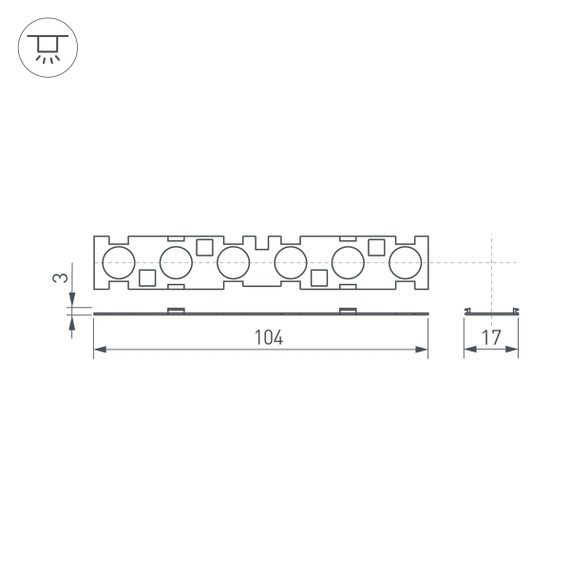 Экран линзованный Arlight SL-LINE-W20-55deg-540 041793