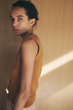 ZARA ТРИКОТАЖНЫЙ ЖИЛЕТ В СТИЛЕ РУСТИК, ТЕМНЫЙ БЕЖЕВО-КОРИЧНЕВЫЙ