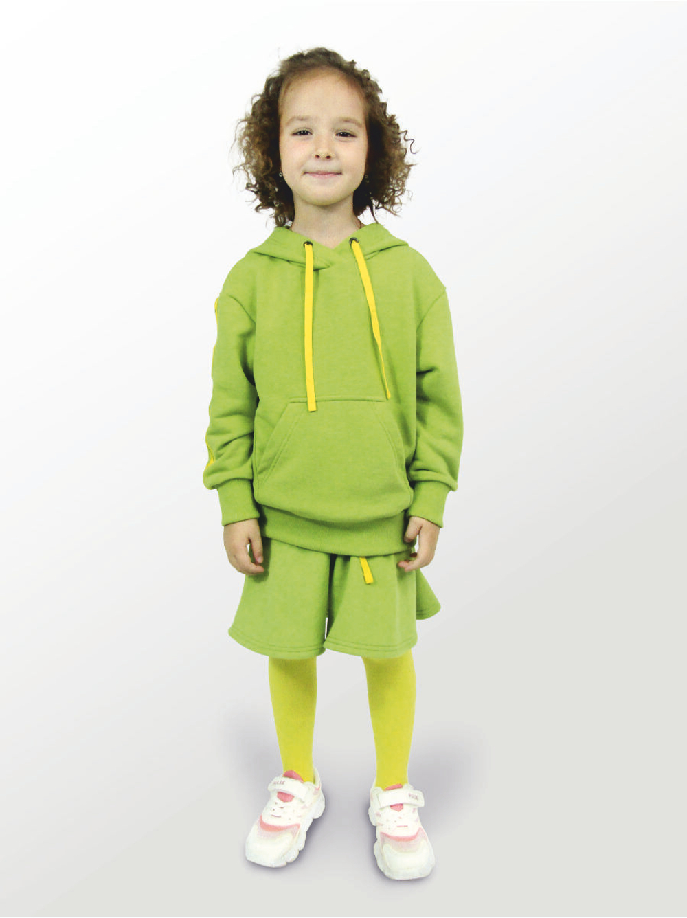 Худи для детей, модель №1, рост 98 см, зеленый
