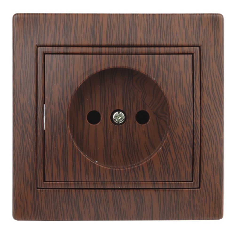 Розетка Intro Plano 1-201-10 без заземления 2P 16А-250В IP20 СУ венге