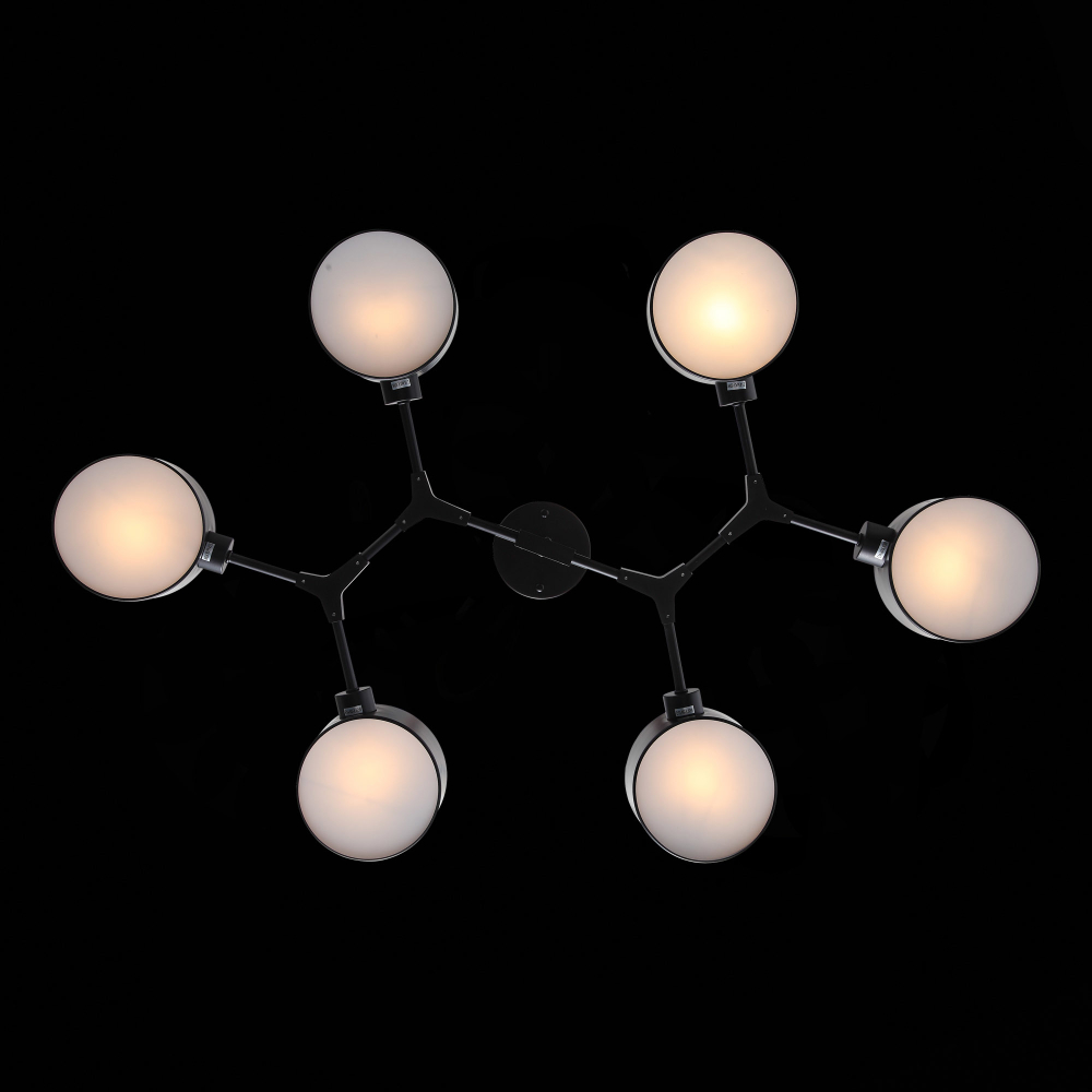 SLE183402-06 Светильник потолочный Черный/Черный E14 6*60W