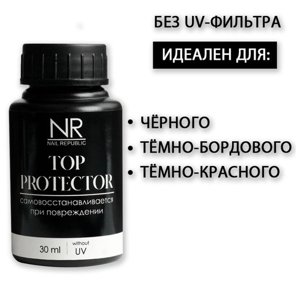 Nail Republic Protector top без UV-фильтра, 50 мл
