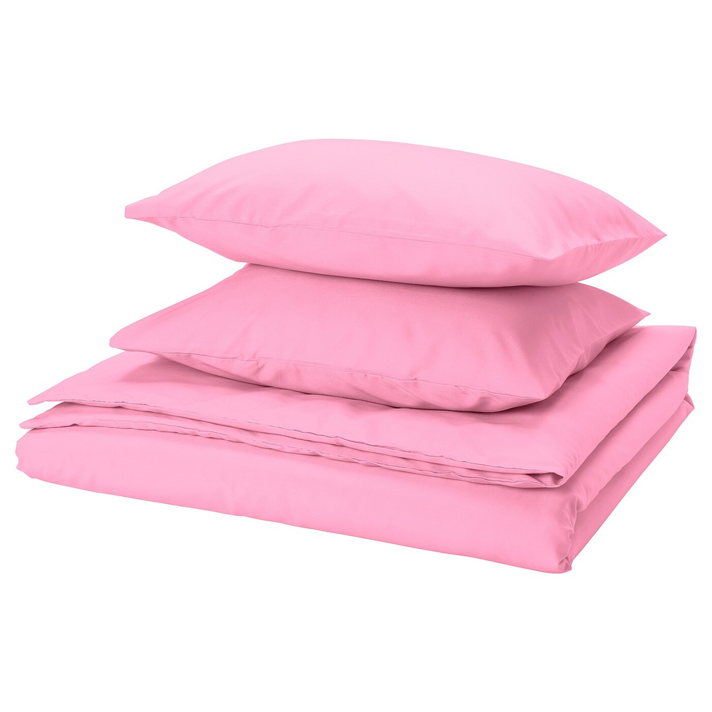 IKEA PILTANDVINGE  (ИКЕА ПИЛТАНДВИНГЕ)  -  Пододеяльник и 2 наволочки, светло-розовый, 200x200/50x60 см