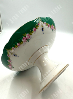 Ваза для фруктов. Фарфор, ручная роспись, золото. Франция. 1890-1920 гг.