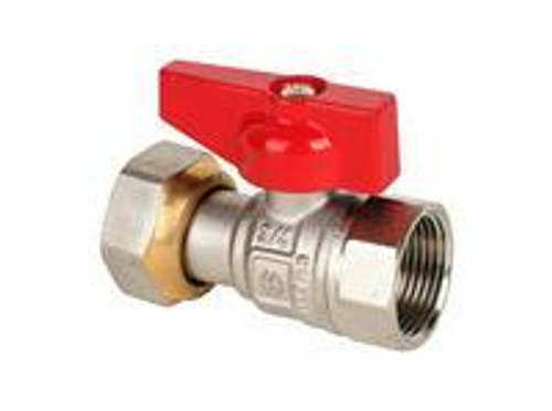 Кран шаровой латунный MVI DN15 PN25 вр-накидная гайка, бабочка