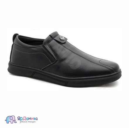 Школьные туфли Марошка черные на резинках HF464