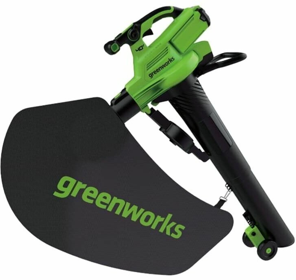 Воздуходувка-пылесос аккумуляторная ручная Greenworks GD40BVII 40В Li-Ion без АКБ и ЗУ (2406907)